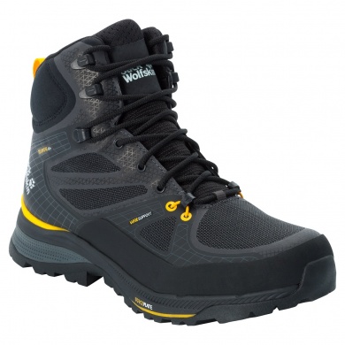 Jack Wolfskin Wanderschuhe Force Trekker Texapore MID schwarz/gelb Herren